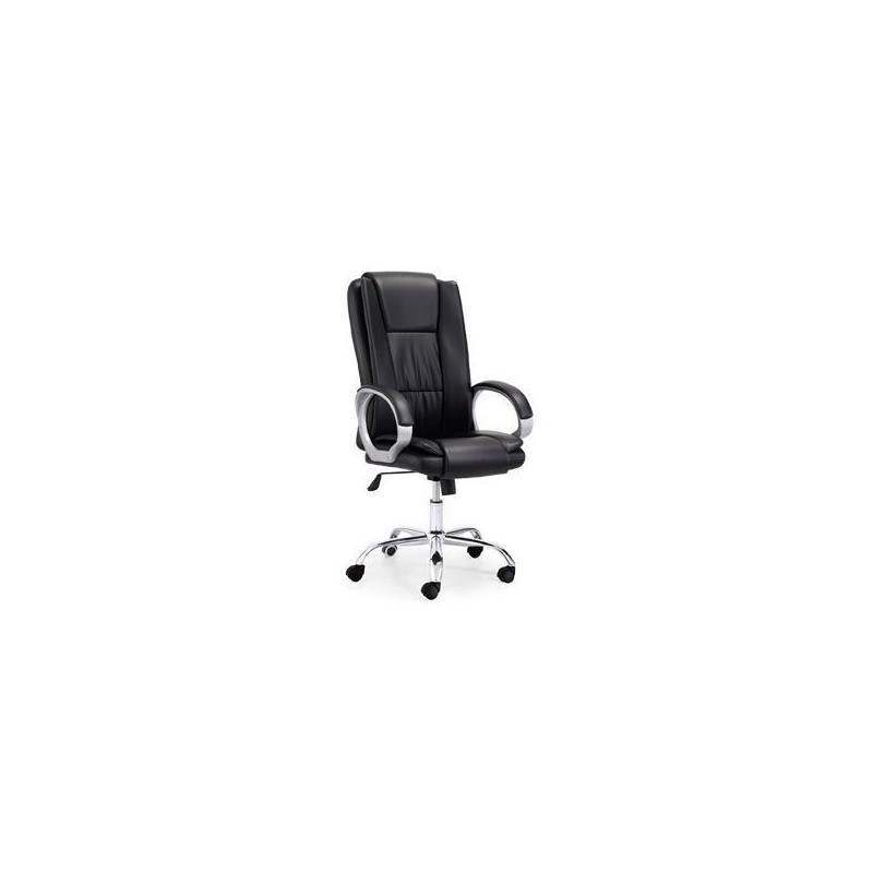 SILLON ORDENADOR ATLAS SIMIL PIEL NEGRO