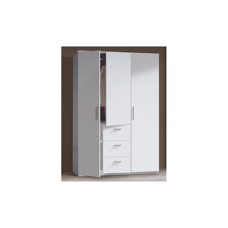 ARMARIO 3 PUERTAS+ 3 CAJONES BLANCO REF: WRD353BO 203*117*52CM